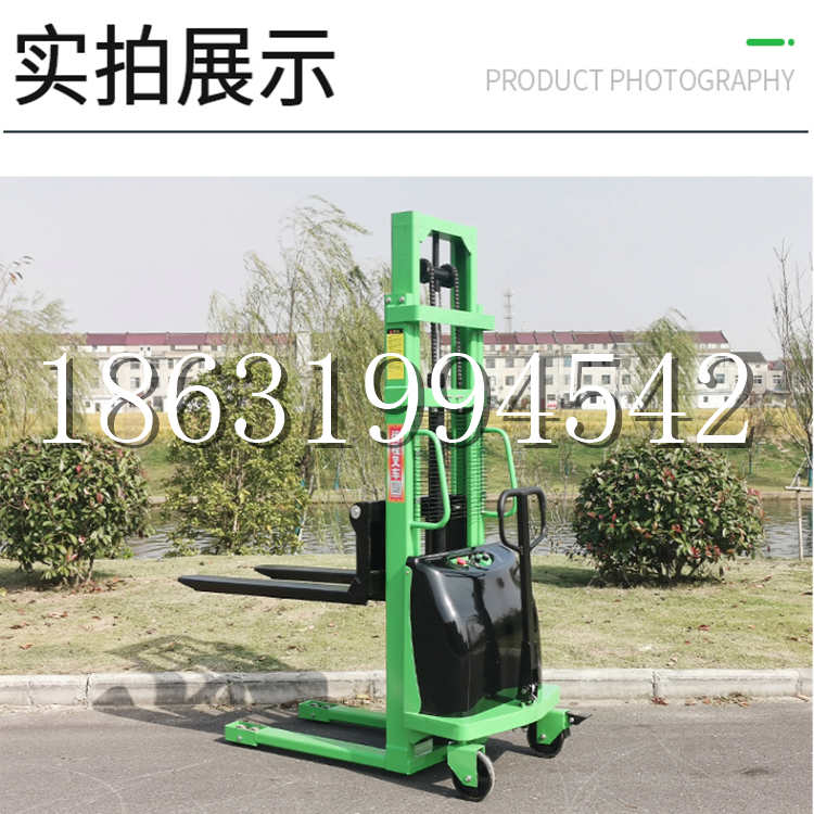 错那县电动叉车堆高车液压铲车电瓶1吨2吨站驾步行式小型全自动叉车